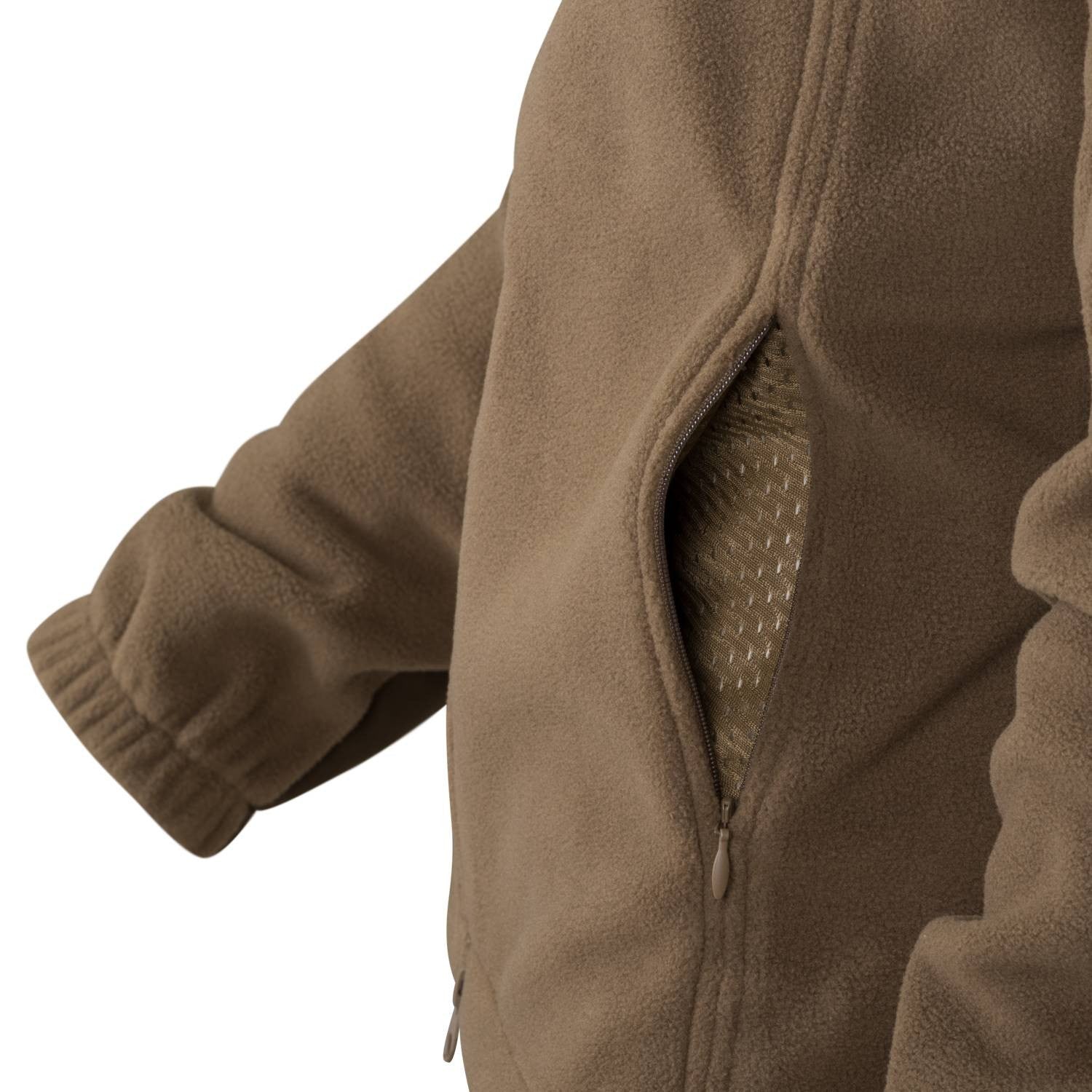 Sudadera fleece CUMUUS COYOTE mujer con capucha, visera y 4 bolsillos