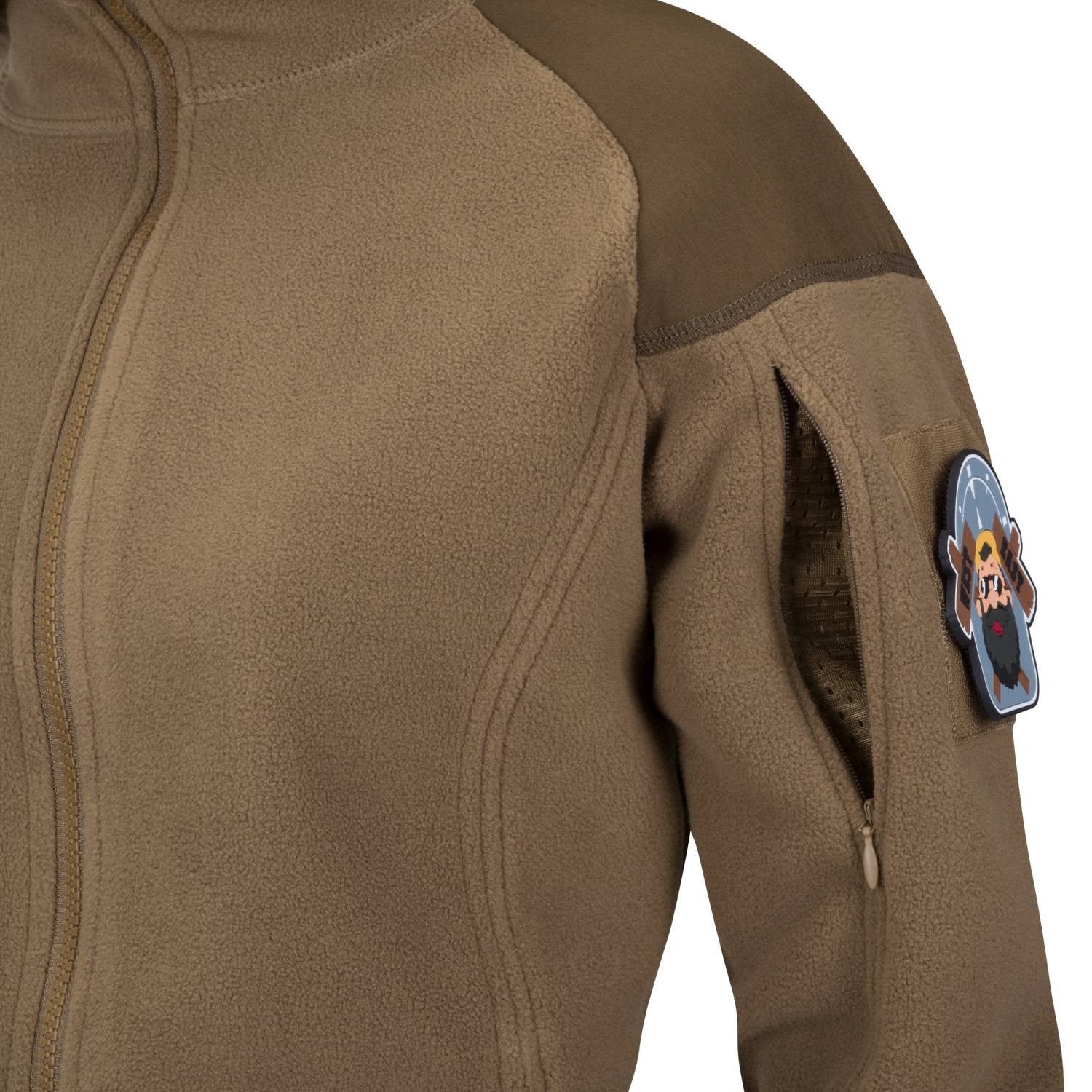 Sudadera fleece CUMUUS COYOTE mujer con capucha, visera y 4 bolsillos