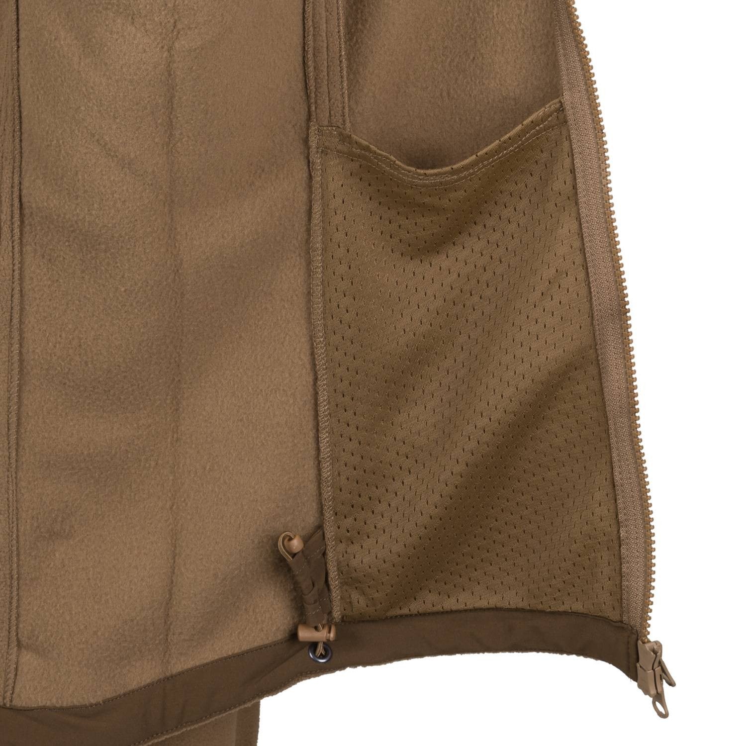 Sudadera fleece CUMUUS COYOTE mujer con capucha, visera y 4 bolsillos