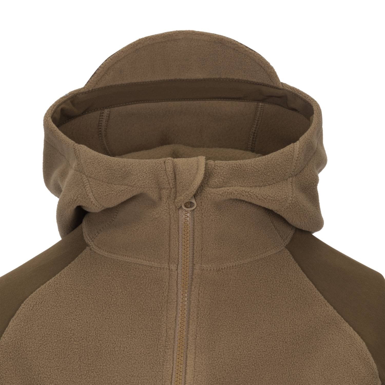 Sudadera fleece CUMUUS COYOTE mujer con capucha, visera y 4 bolsillos