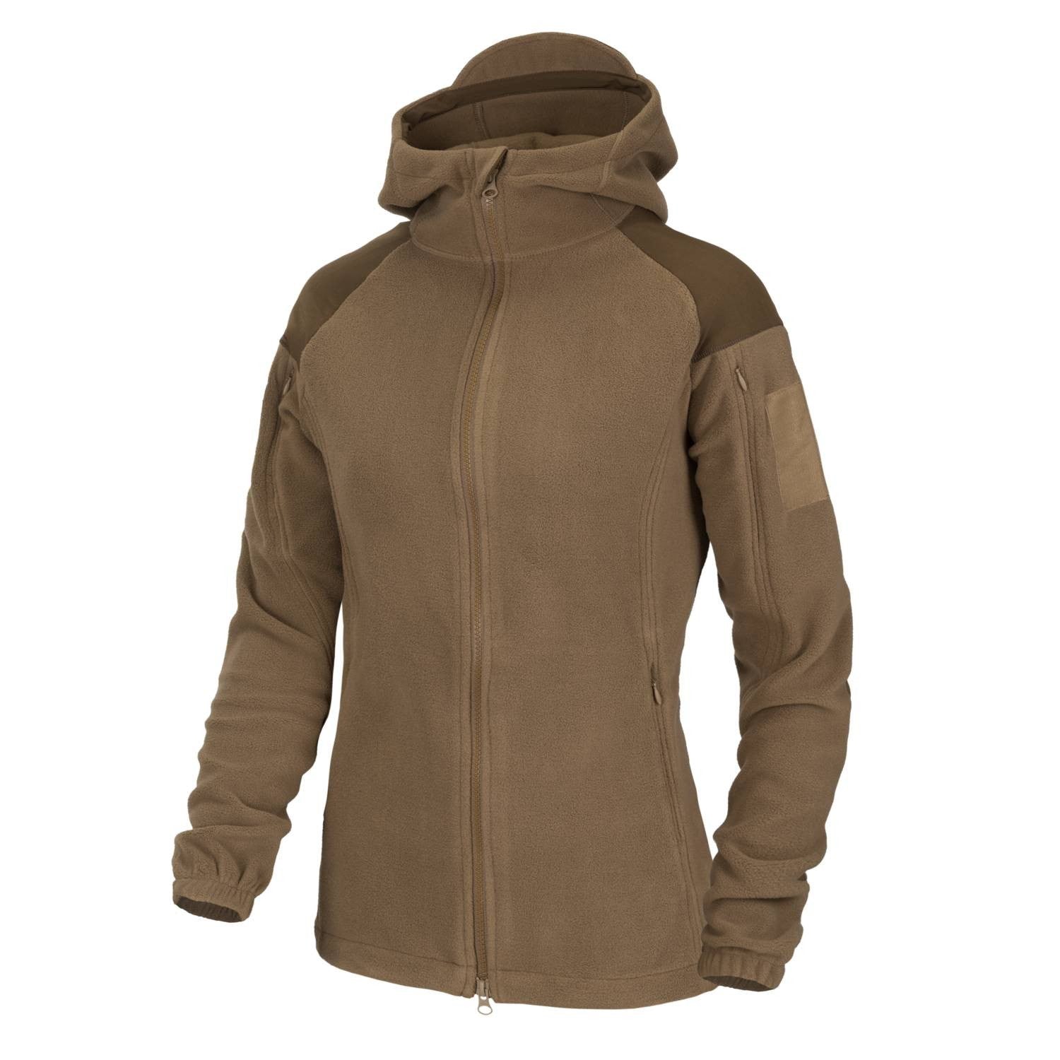 Sudadera fleece CUMUUS COYOTE mujer con capucha, visera y 4 bolsillos