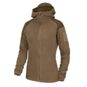 Sudadera fleece CUMUUS COYOTE mujer con capucha, visera y 4 bolsillos