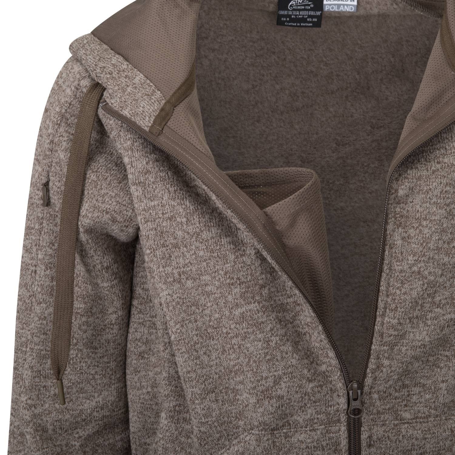 Sudadera táctica COVERT roja con capucha y seis bolsillos, Helikon-Tex