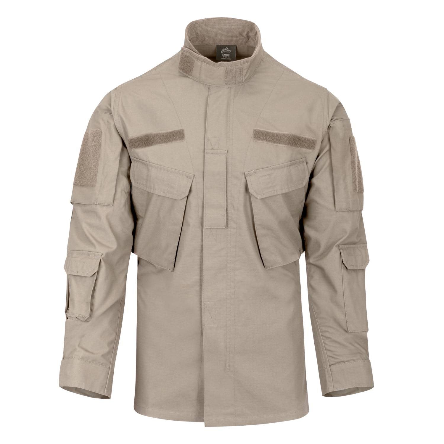 Chaqueta CPU rip-stop estilo ejército polaco, corte moderno y cuello alto forrado