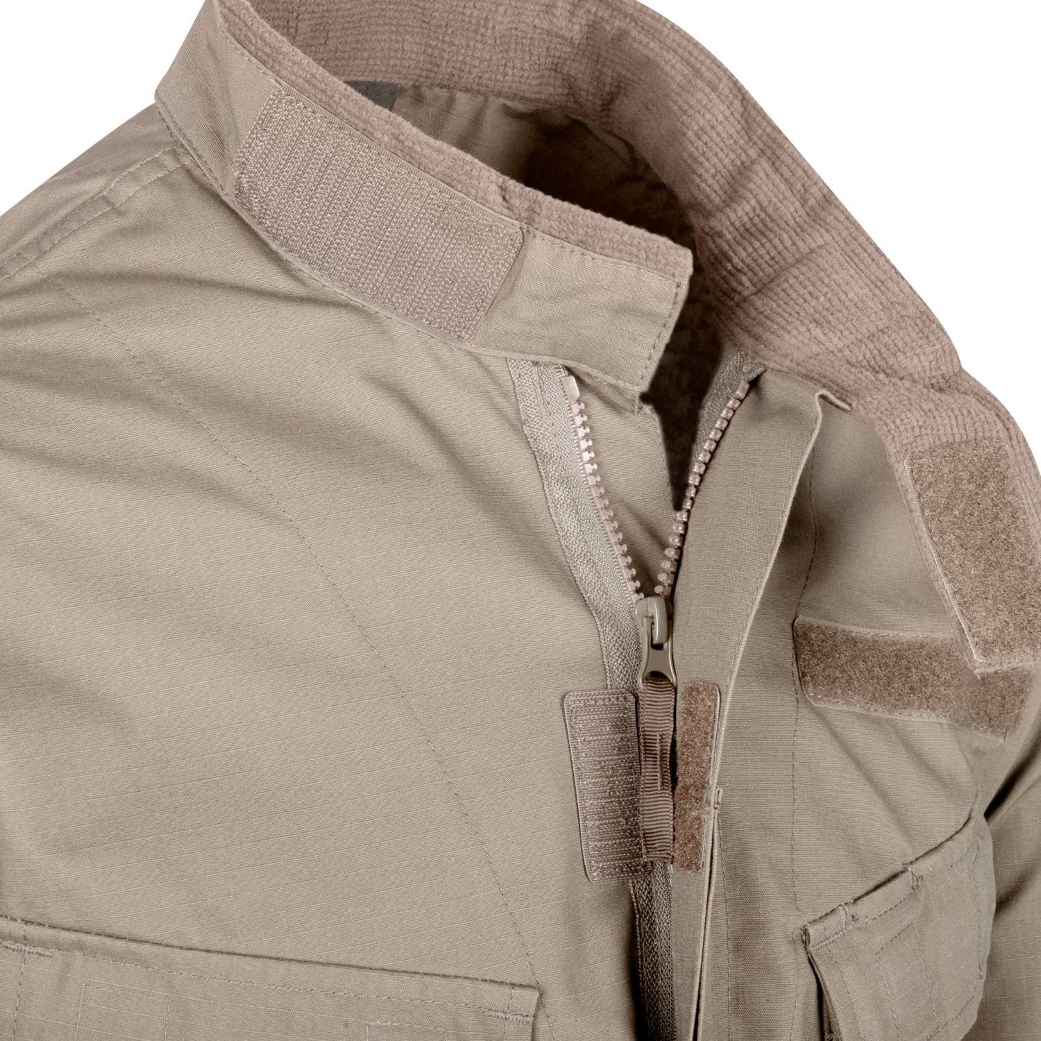 Chaqueta CPU rip-stop estilo ejército polaco, corte moderno y cuello alto forrado