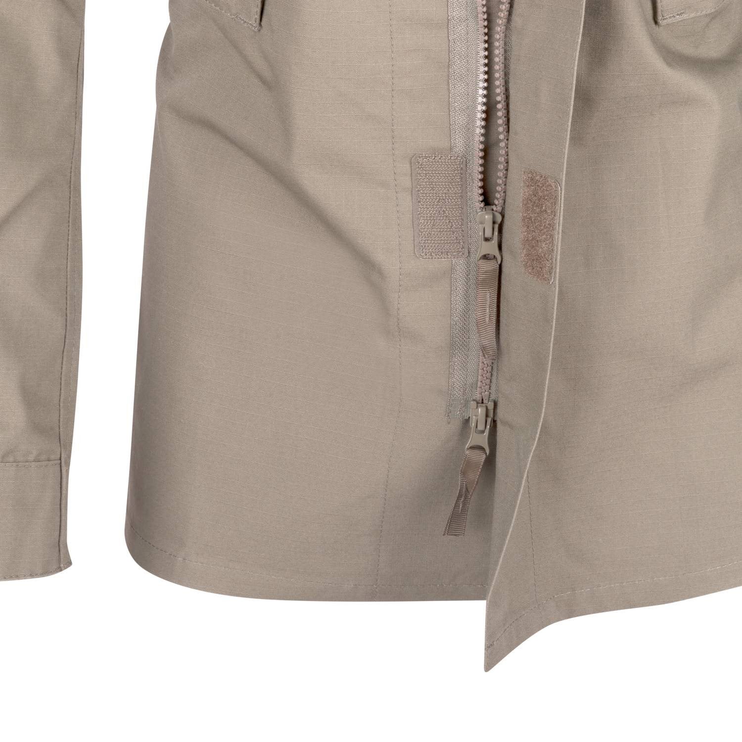 Chaqueta CPU rip-stop estilo ejército polaco, corte moderno y cuello alto forrado