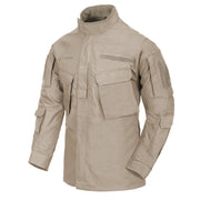 Blůza CPU® rip-stop KHAKI: chaqueta táctica khaki con cuello alto forrado y corte cómodo