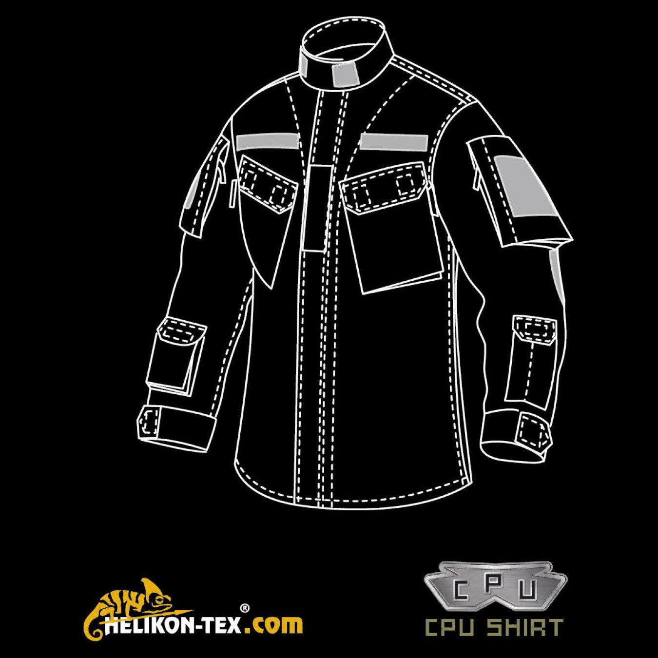 Chaqueta CPU rip-stop estilo ejército polaco, corte moderno y cuello alto forrado