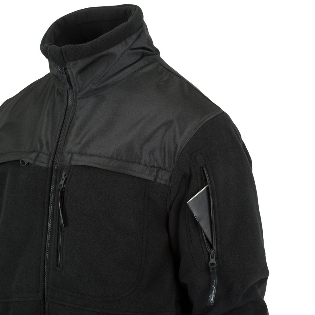 Chaqueta DEFENDER fleece negra para personal de seguridad