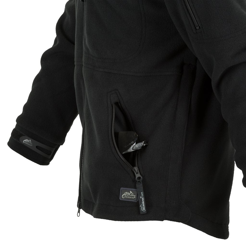 Chaqueta DEFENDER fleece negra para personal de seguridad