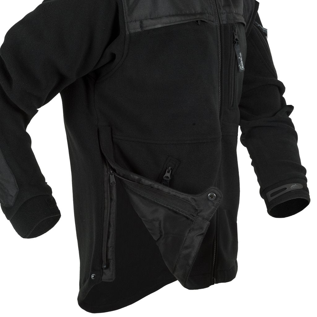 Chaqueta DEFENDER fleece negra para personal de seguridad