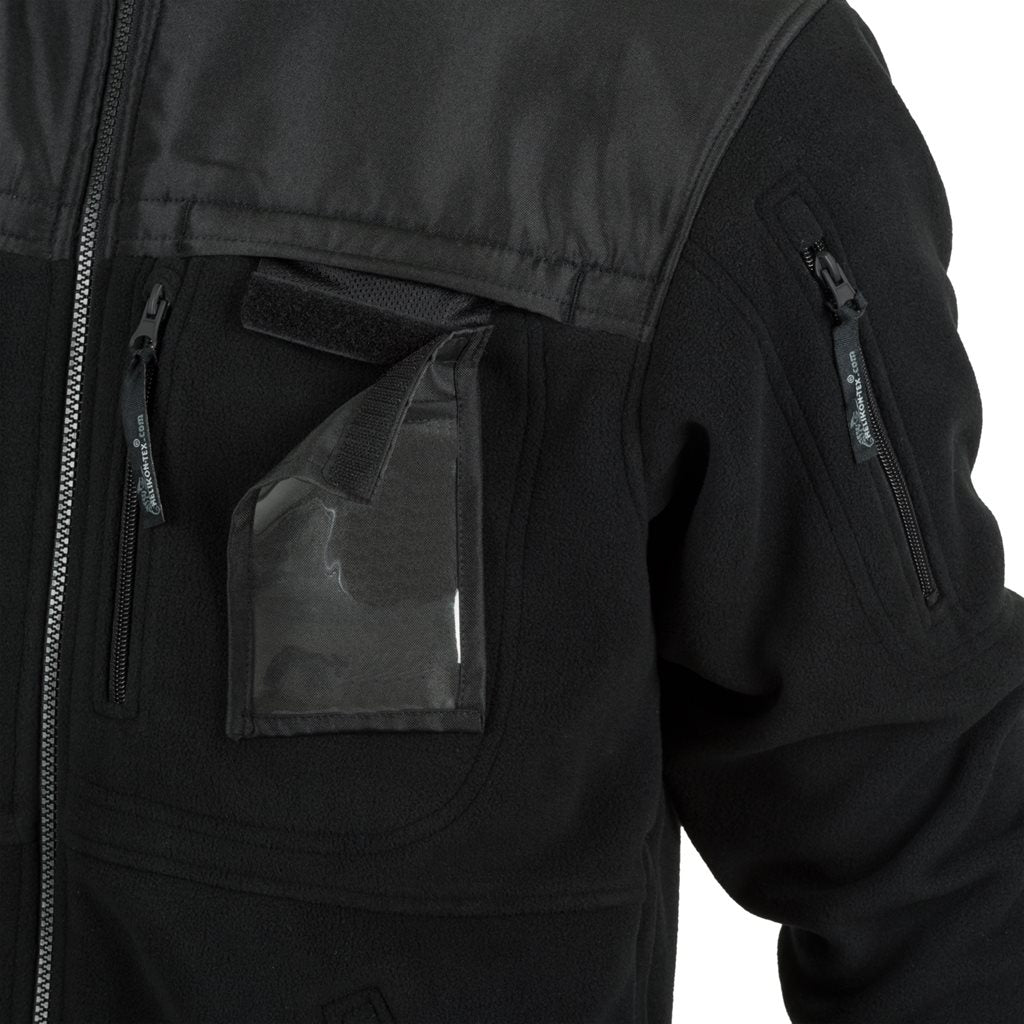 Chaqueta DEFENDER fleece negra para personal de seguridad