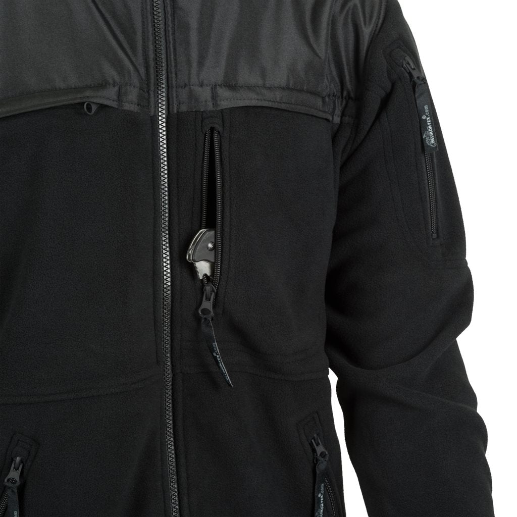 Chaqueta DEFENDER fleece negra para personal de seguridad