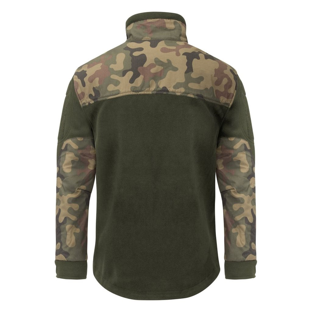 Chaqueta polar HELIKON-TEX INFANTRY verde woodland con cuatro bolsillos y refuerzos