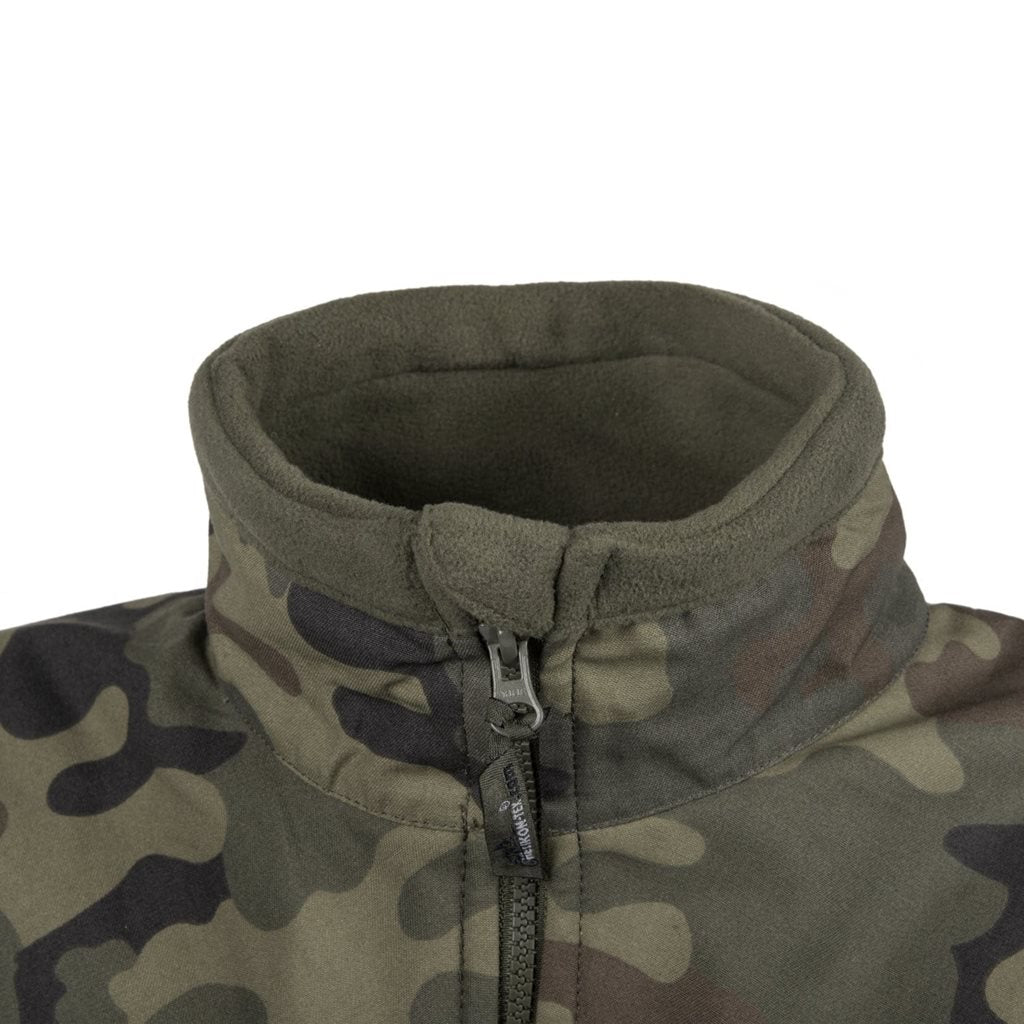Chaqueta polar HELIKON-TEX INFANTRY verde woodland con cuatro bolsillos y refuerzos