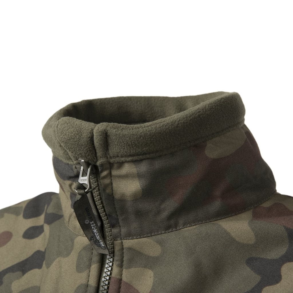Chaqueta polar HELIKON-TEX INFANTRY verde woodland con cuatro bolsillos y refuerzos