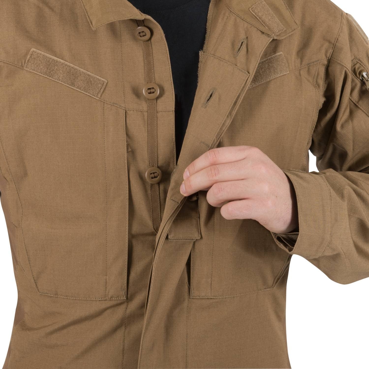 Chaqueta MBDU Helikon-Tex NYCO rip-stop color coyote