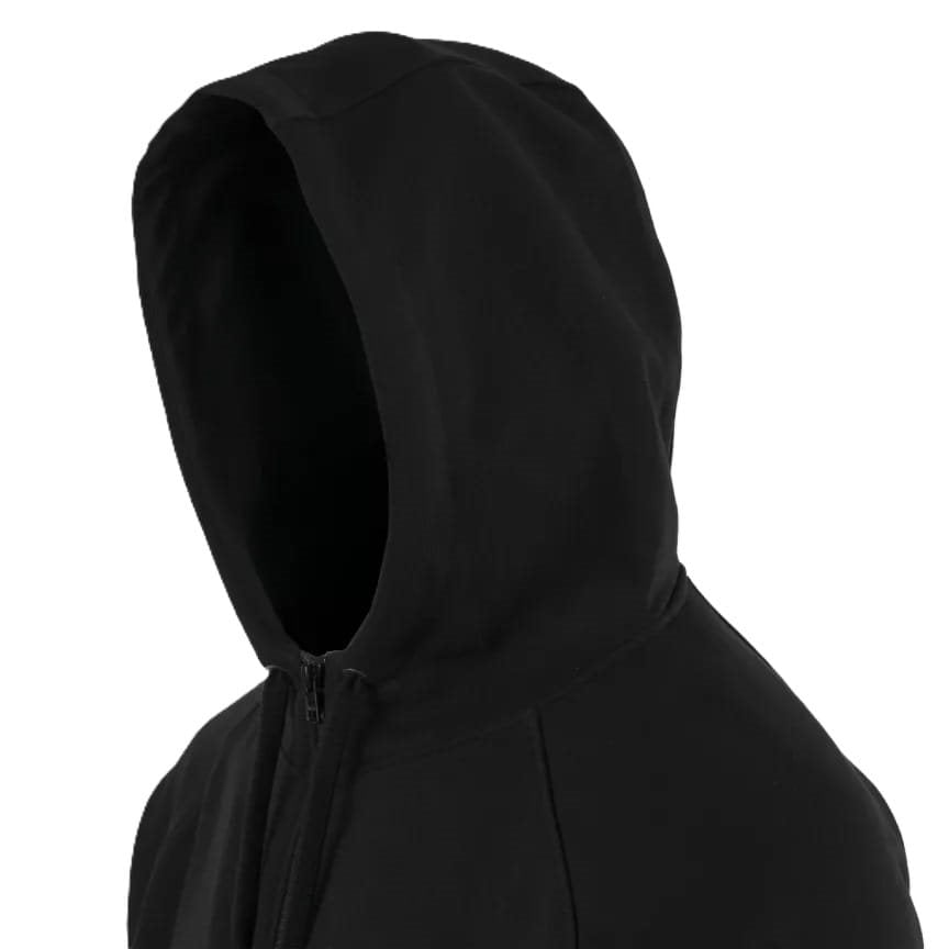 Sudadera OLD SCHOOL negra con cremallera central y capucha