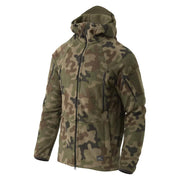 Chaqueta PATRIOT MK2 Hybrid Fleece Woodland polaco de HELIKON-TEX, vista frontal