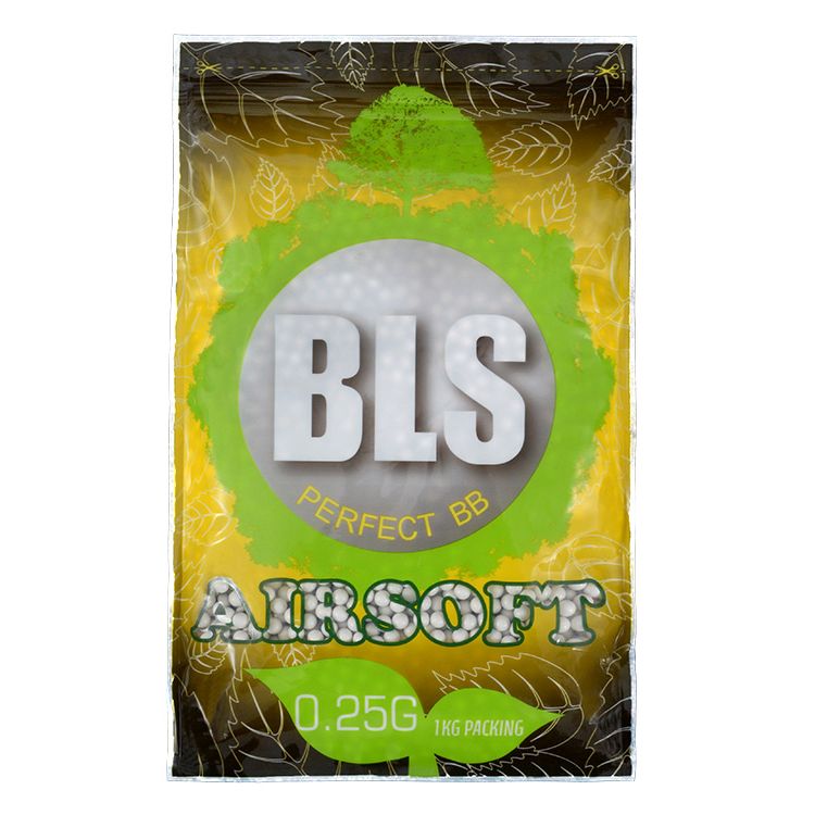 BLS BIO bolas airsoft 6mm 0,25g pack 4000 uds biodegradable maiz