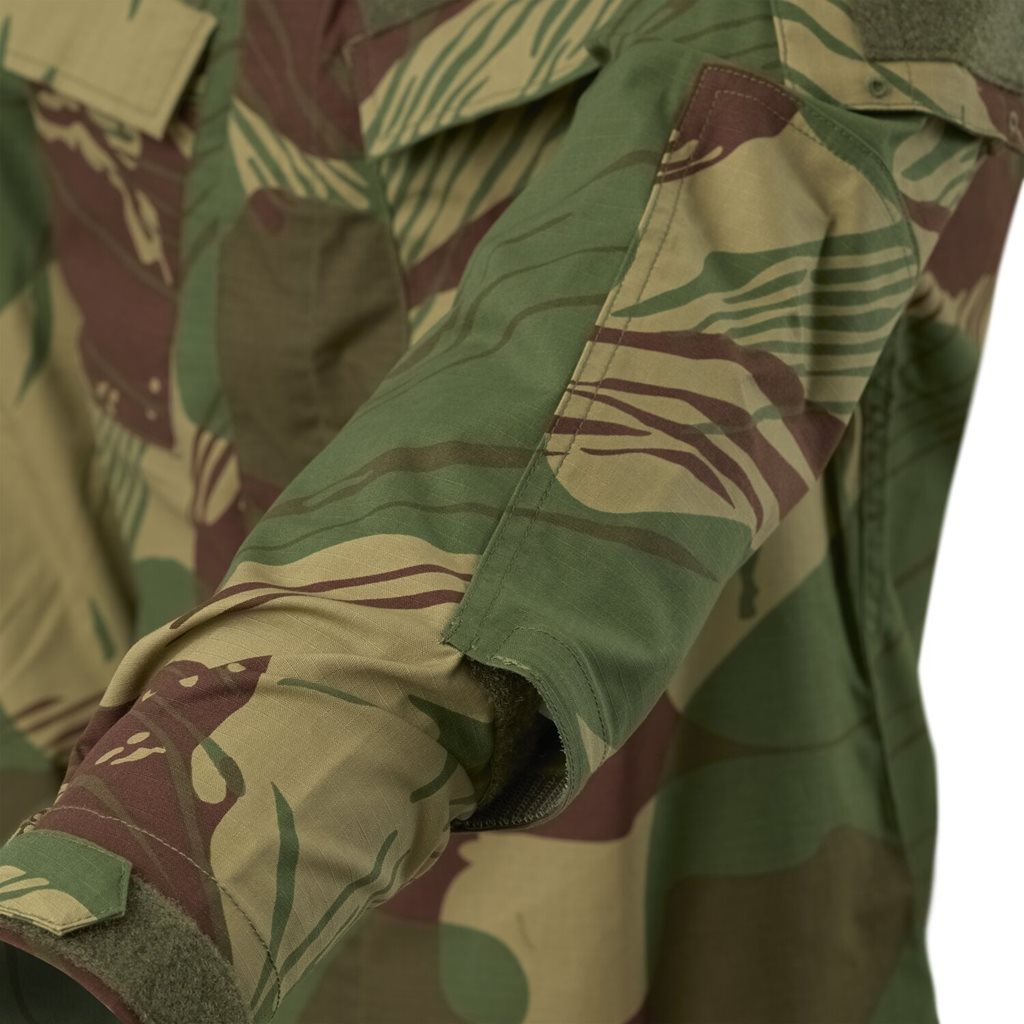 Chaqueta RAID rip-stop negra, corte BDU, tejido mixto rip-stop, ligera y resistente