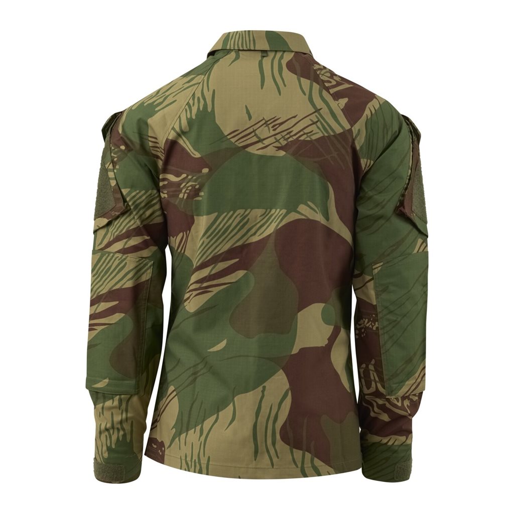 Chaqueta RAID rip-stop negra, corte BDU, tejido mixto rip-stop, ligera y resistente