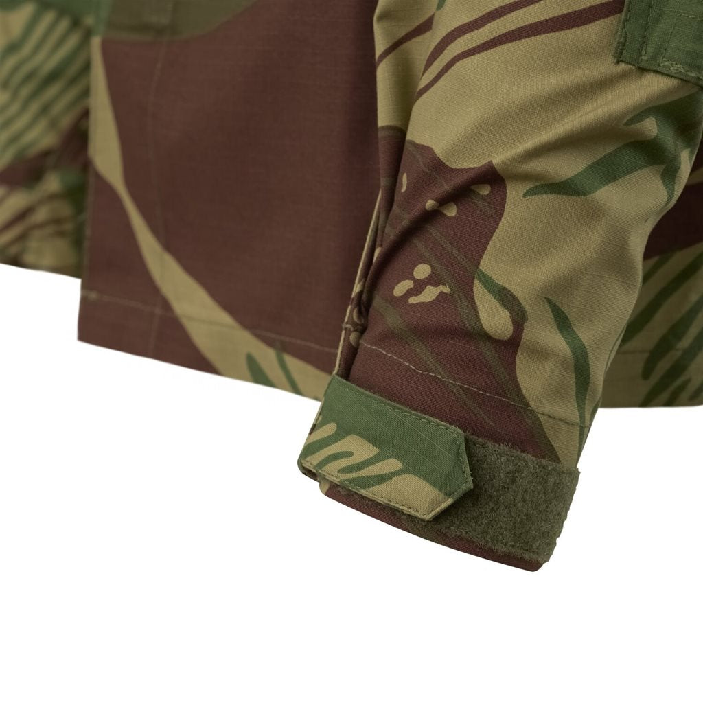 Chaqueta RAID rip-stop negra, corte BDU, tejido mixto rip-stop, ligera y resistente