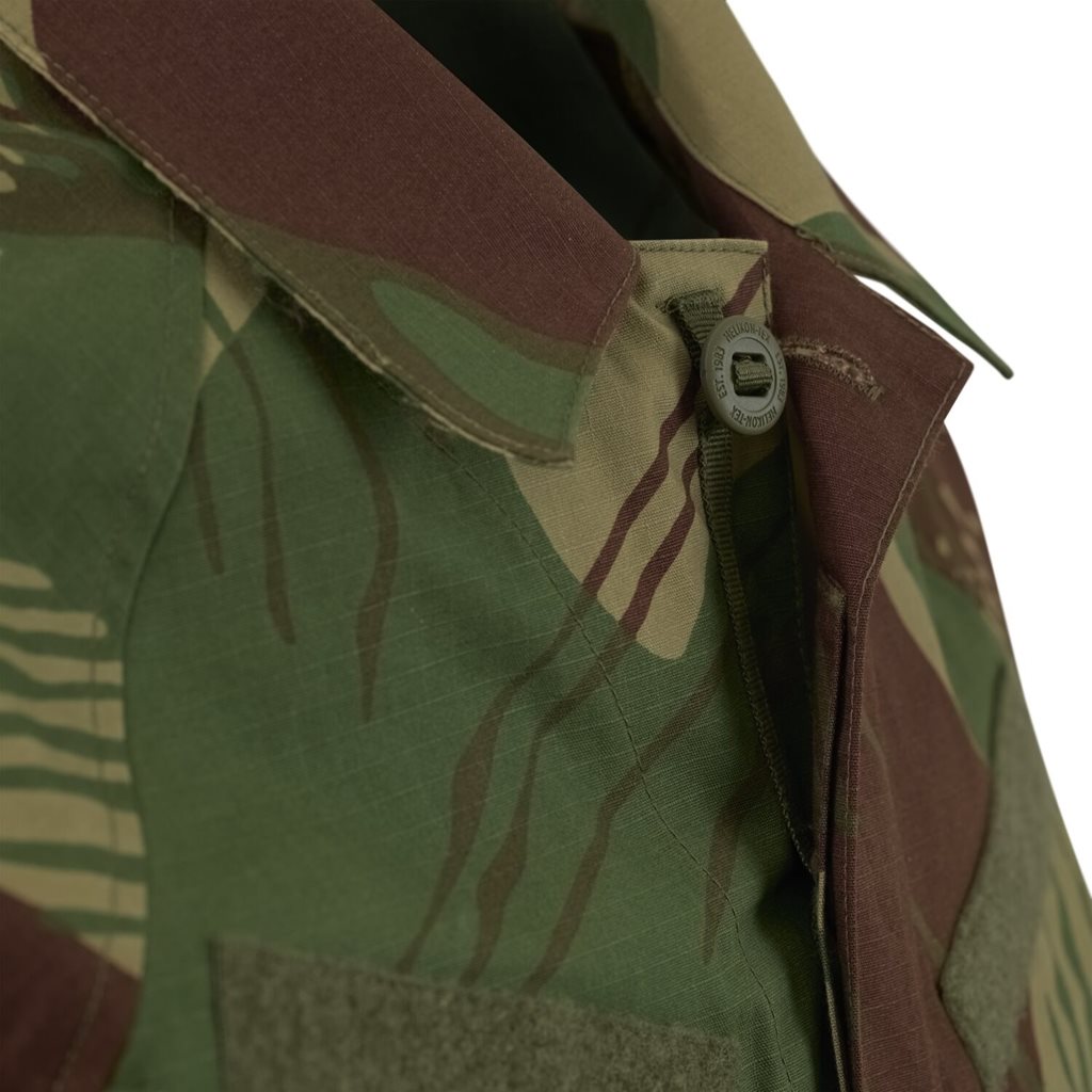 Chaqueta RAID rip-stop negra, corte BDU, tejido mixto rip-stop, ligera y resistente