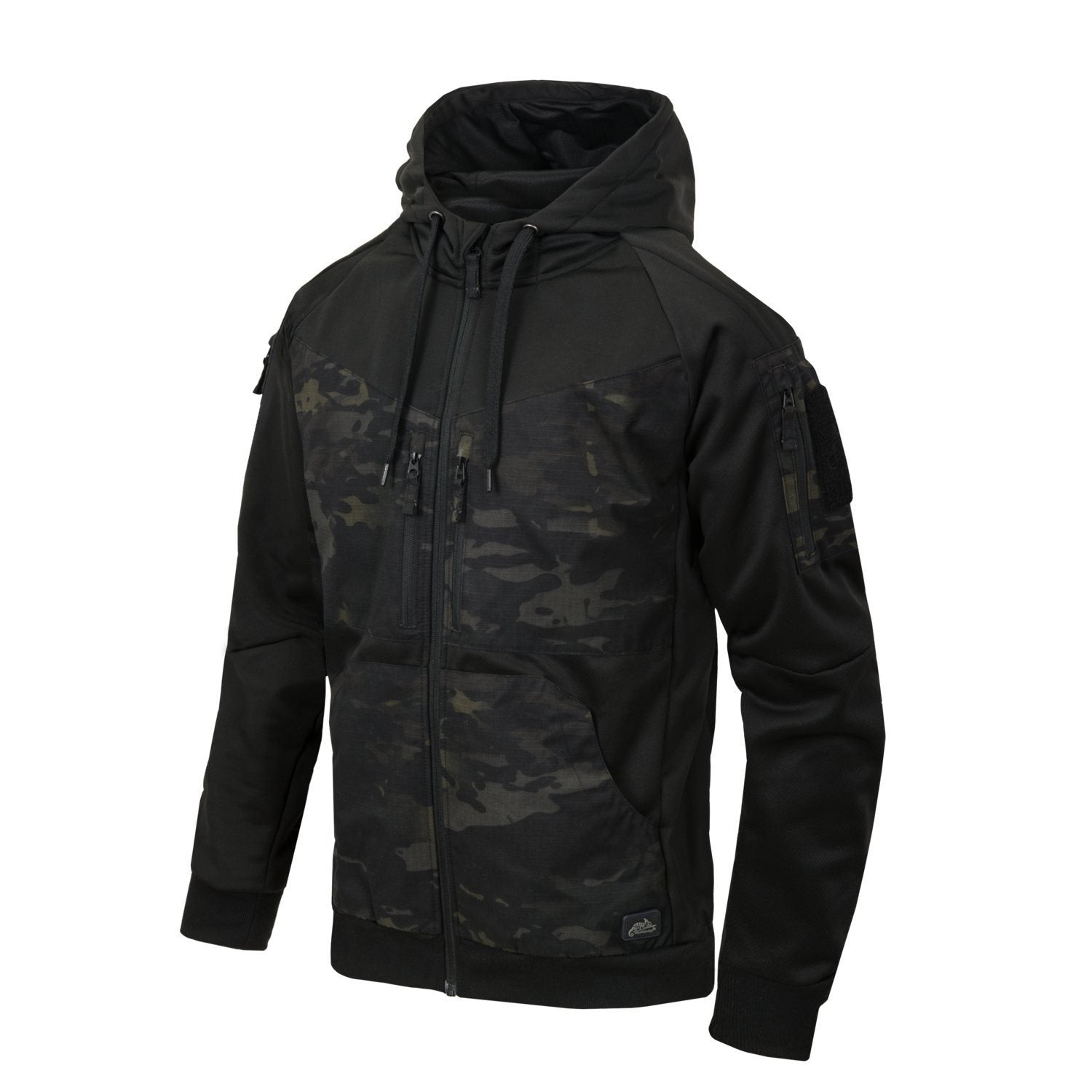 Sudadera HELIKON ROGUE negra/Multicam Black con capucha y múltiples bolsillos