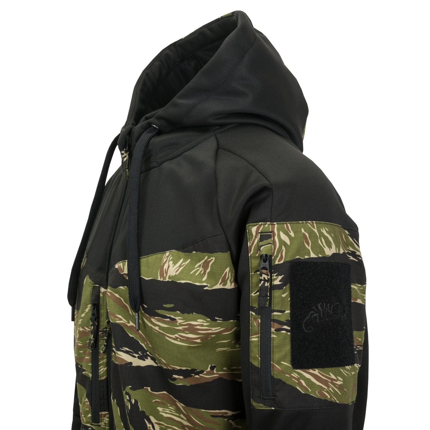 Sudadera ROGUE negra/MULTICAM® ligera con capucha, paneles VELCRO y múltiples bolsillos - HELIKON URBAN