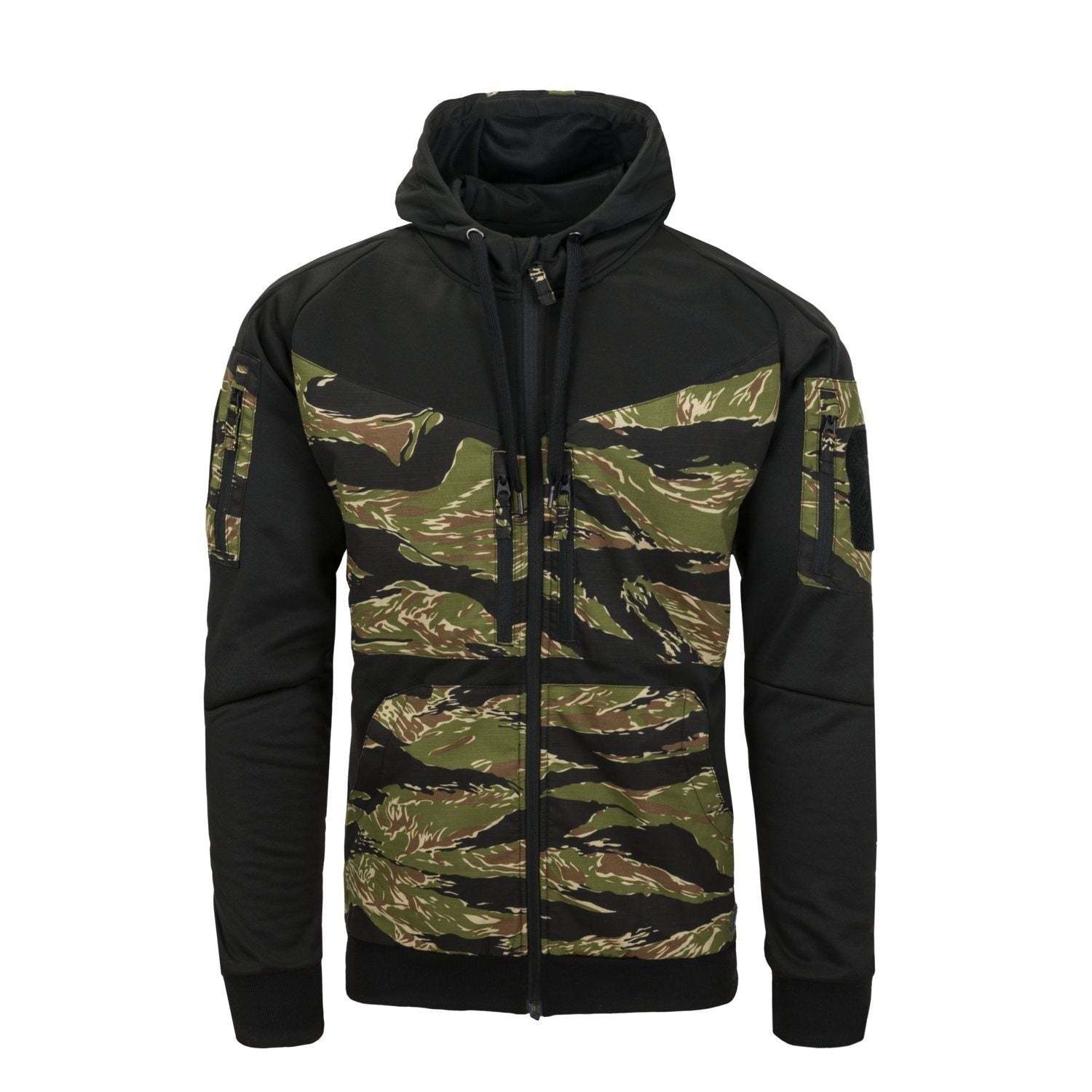 Sudadera ROGUE negra/MULTICAM® ligera con capucha, paneles VELCRO y múltiples bolsillos - HELIKON URBAN