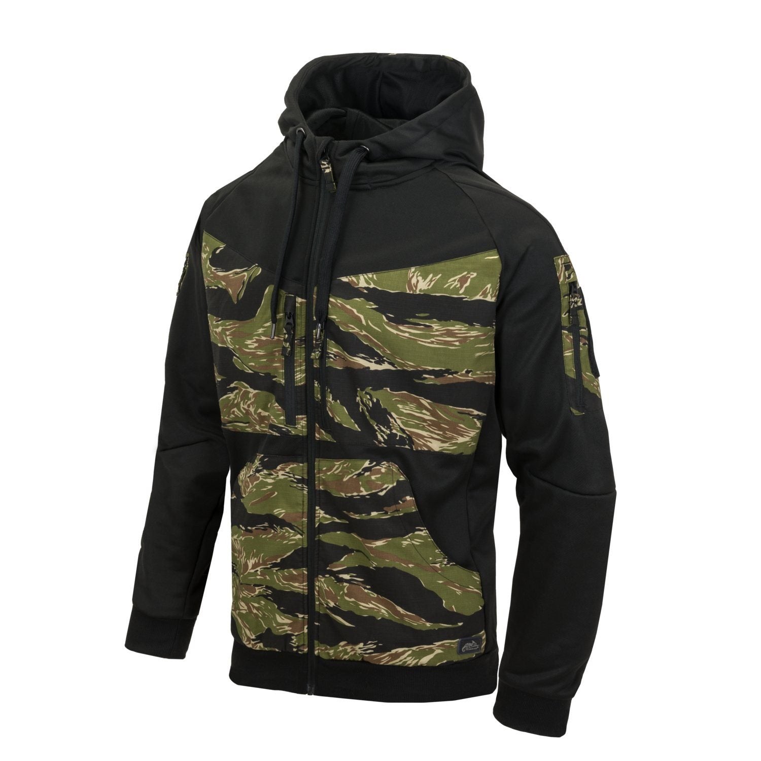 Sudadera ROGUE negra HELIKON con capucha ajustable y múltiples bolsillos
