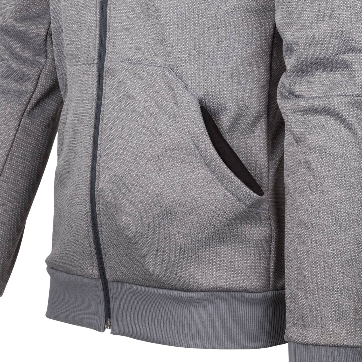 Sudadera URBAN TACTICAL HOODIE gris de Helikon-Tex, capucha, 4 bolsillos y paneles velcro
