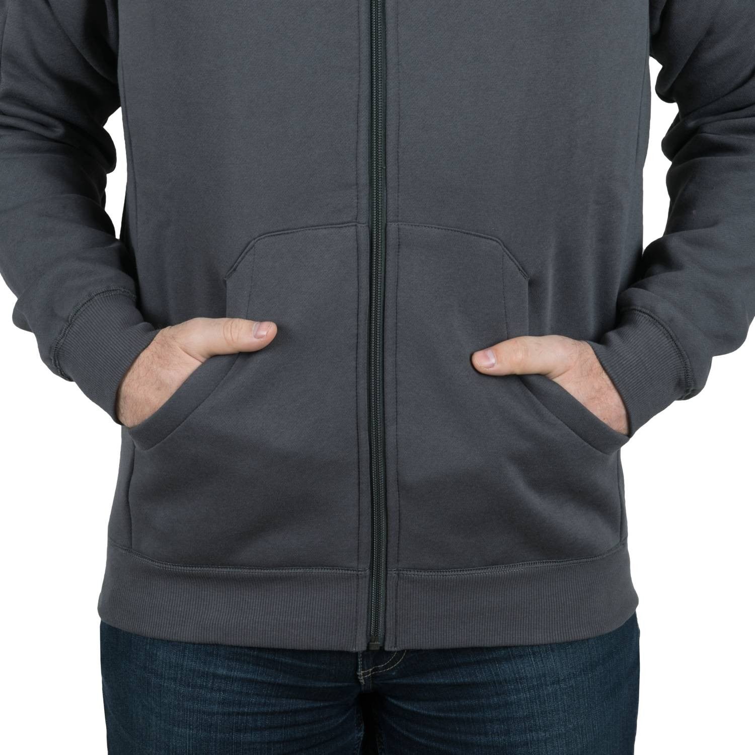 Sudadera URBAN TACTICAL LITE negra, perfil bajo, 6 bolsillos