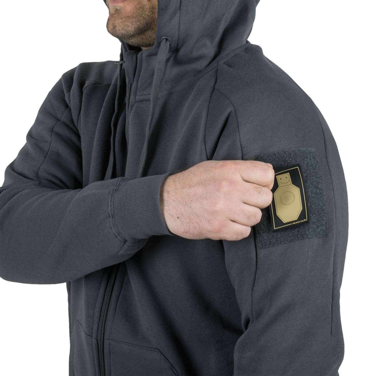 Sudadera URBAN TACTICAL LITE negra, perfil bajo, 6 bolsillos