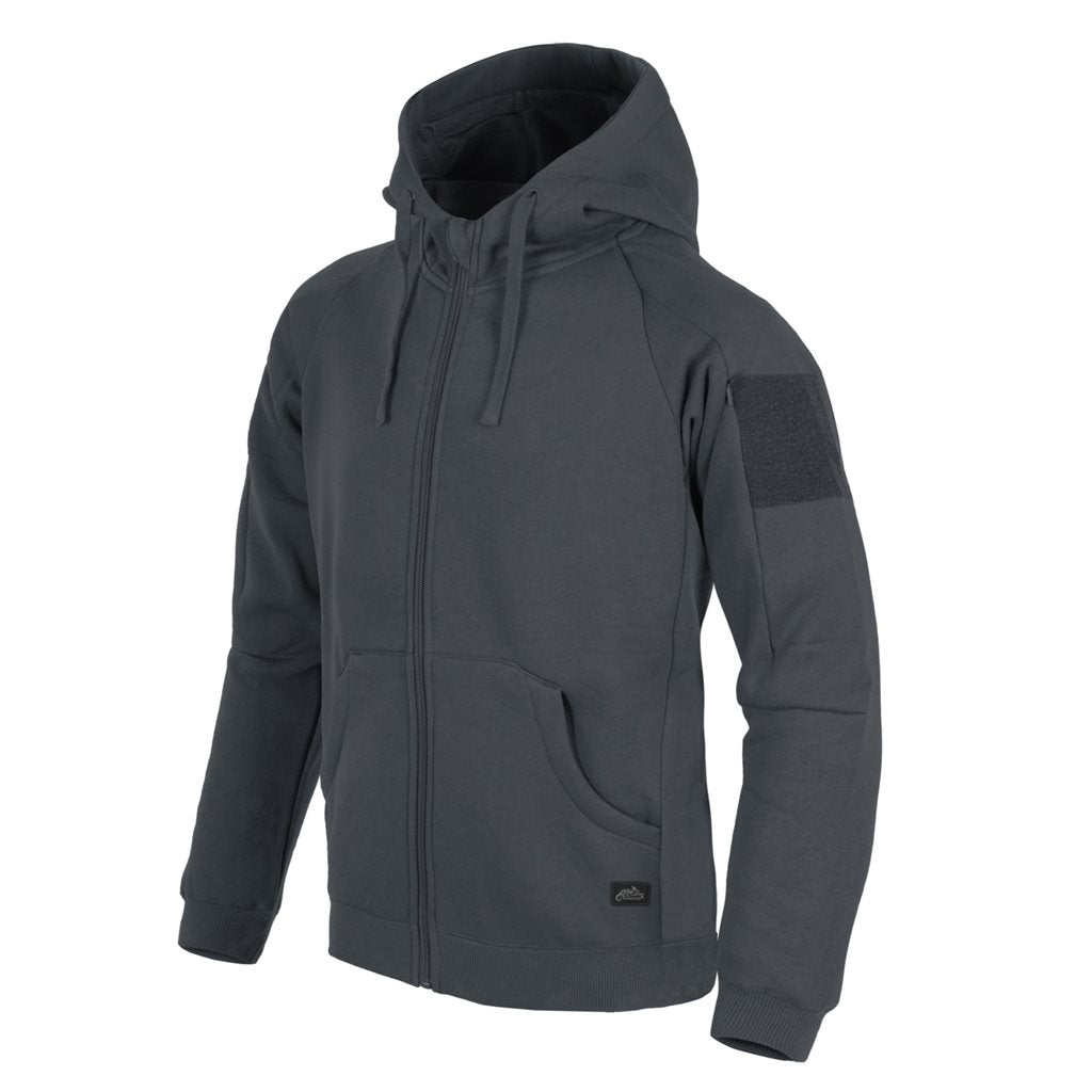 Sudadera URBAN TACTICAL LITE gris con capucha y seis bolsillos