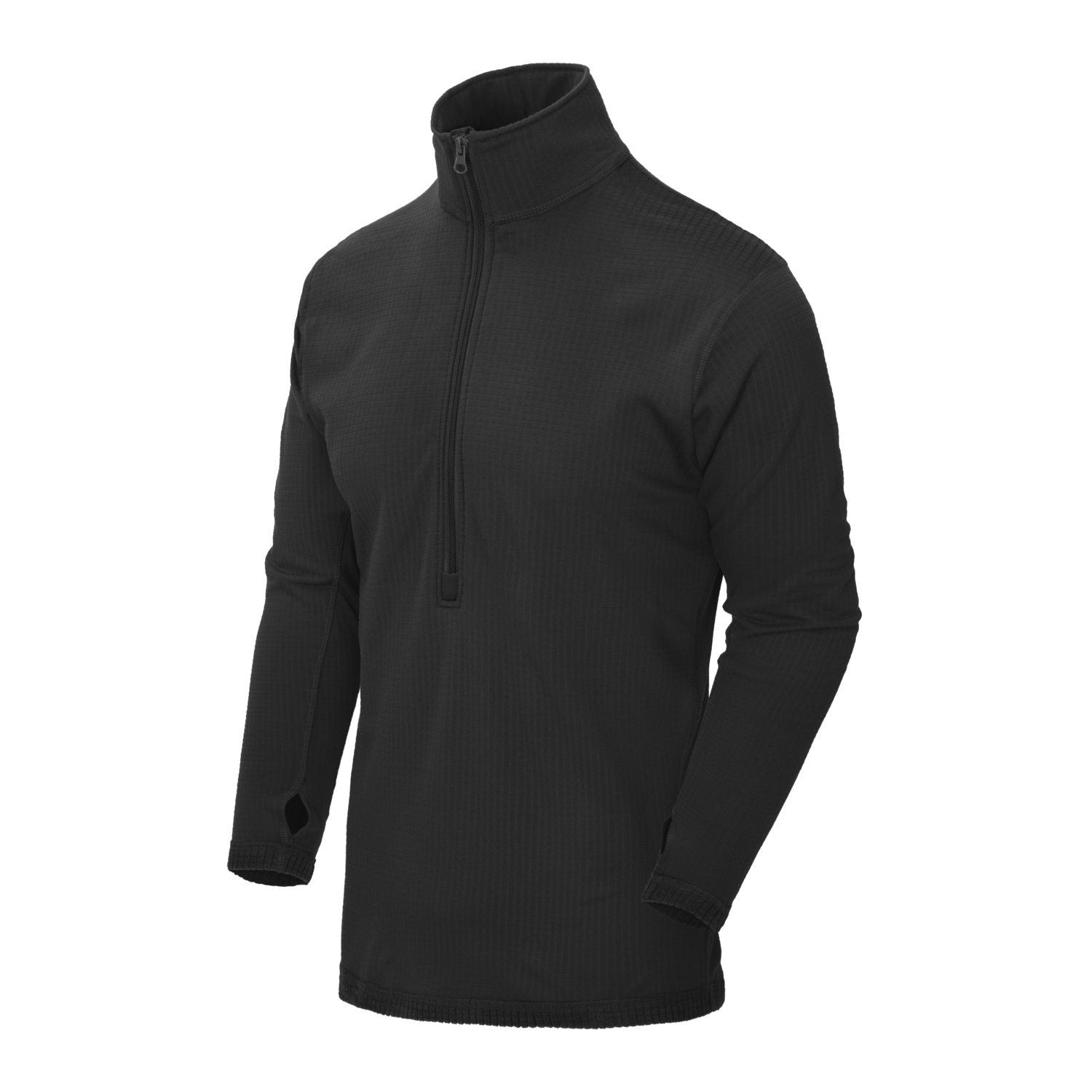 Camiseta térmica US LVL 2 negra Helikon-Tex con cremallera corta