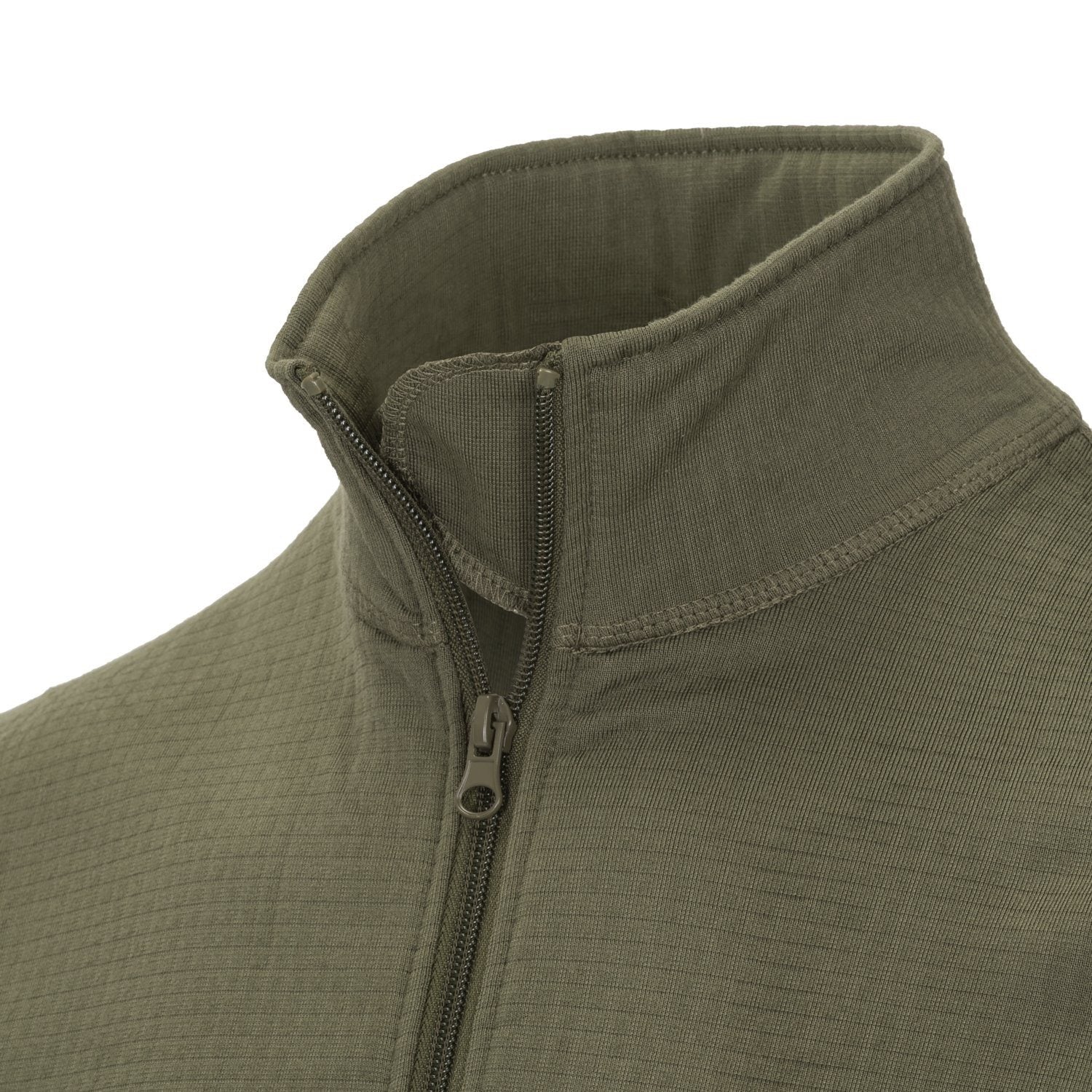 Camiseta térmica US LVL 2 negra Helikon-Tex con cremallera corta y aberturas para pulgares
