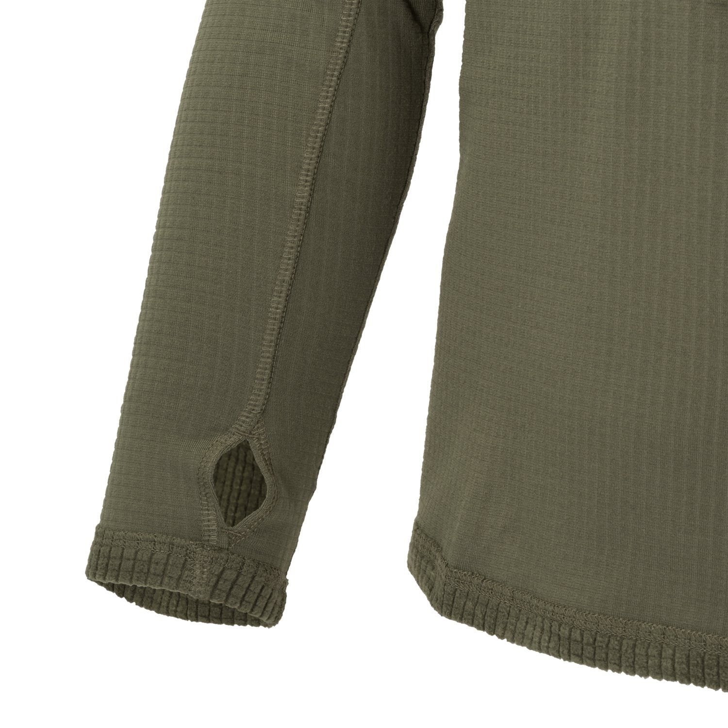 Camiseta térmica US LVL 2 negra Helikon-Tex con cremallera corta y aberturas para pulgares