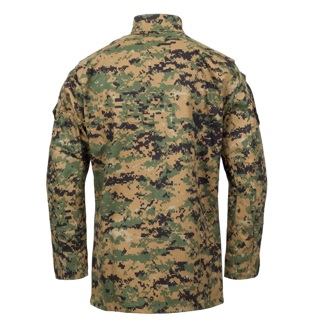 Chaqueta USMC Digital Woodland con emblema EGA bordado y bolsillos inclinados