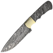 Hoja damasco Drop Point para fabricación de cuchillos, filo liso y diseño full-tang