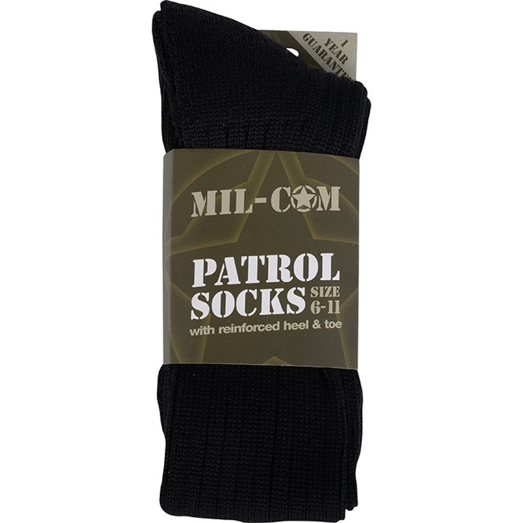 Calcetines PATROL negros talla 6-11, 62% acrílico, 28% lana, 10% poliéster