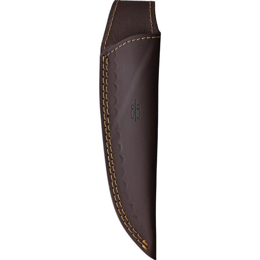 Cuchillo UTILITY HUNTER con hoja de damasco, mango de madera y micarta, funda de cinturón