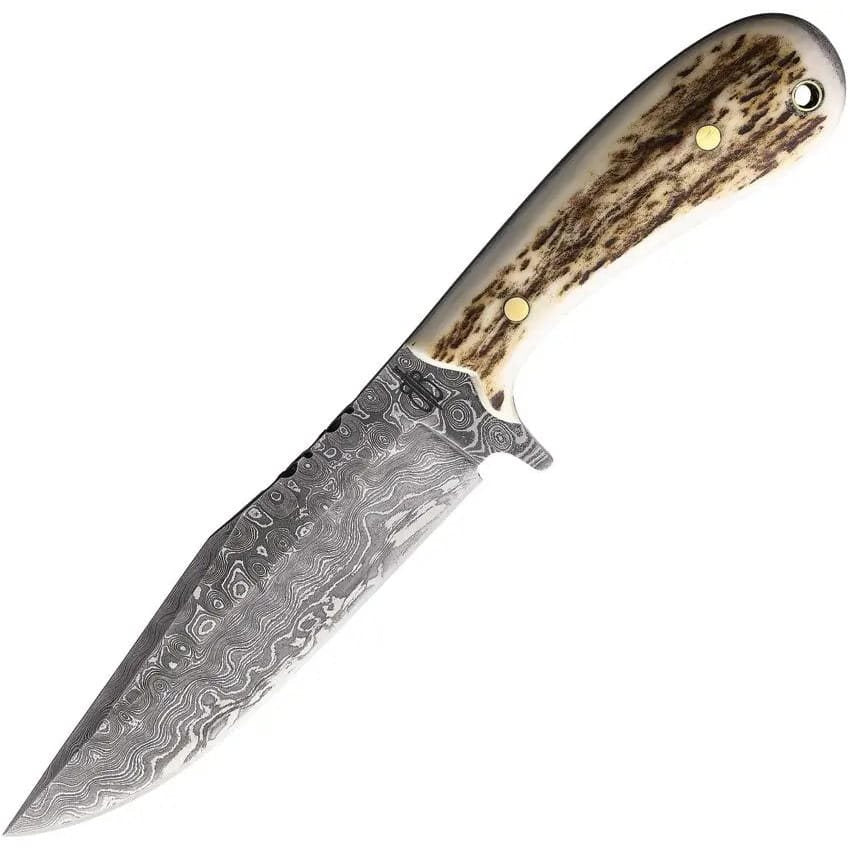 Cuchillo STAG HUNTER con hoja damasco, full-tang y mango estilizado