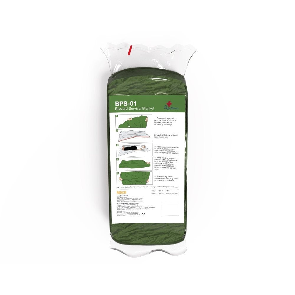 Manta térmica de emergencia BLIZZARD SURVIVAL verde