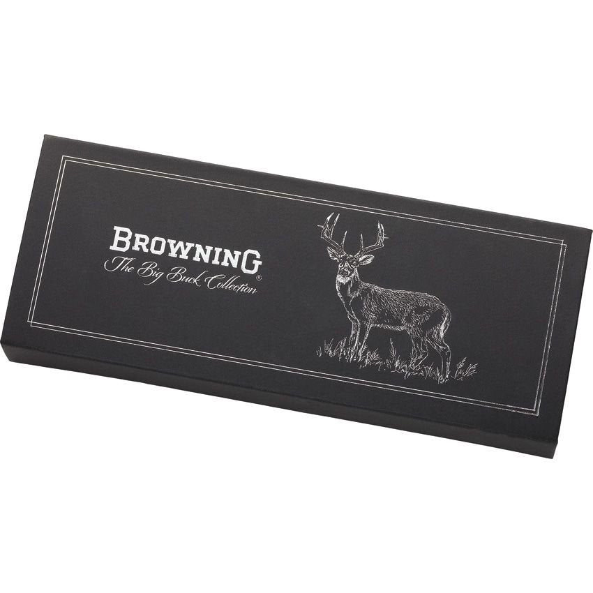 Set de 2 navajas Browning con motivo ciervo en caja de regalo