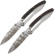 Set de 2 navajas Browning con motivo ciervo en caja de regalo