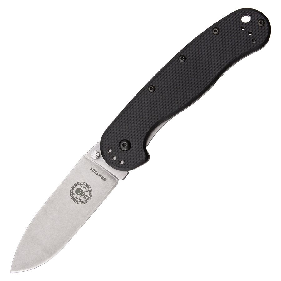 Cuchillo plegable AVISPA hoja lisa mango negro 85 mm