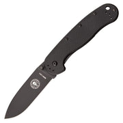 Navaja AVISPA negra hoja lisa 85 mm acero AUS-8 mango GRN clip bolsillo