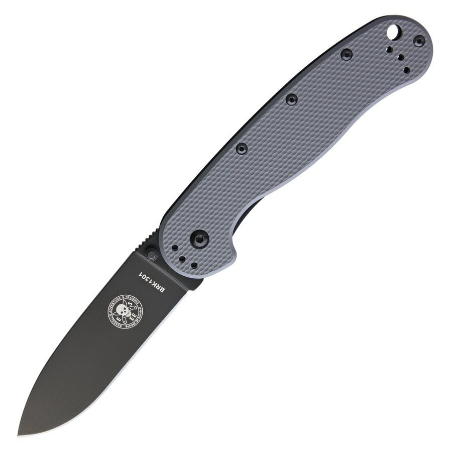 Navaja AVISPA negra hoja lisa 85 mm acero AUS-8 mango GRN clip bolsillo